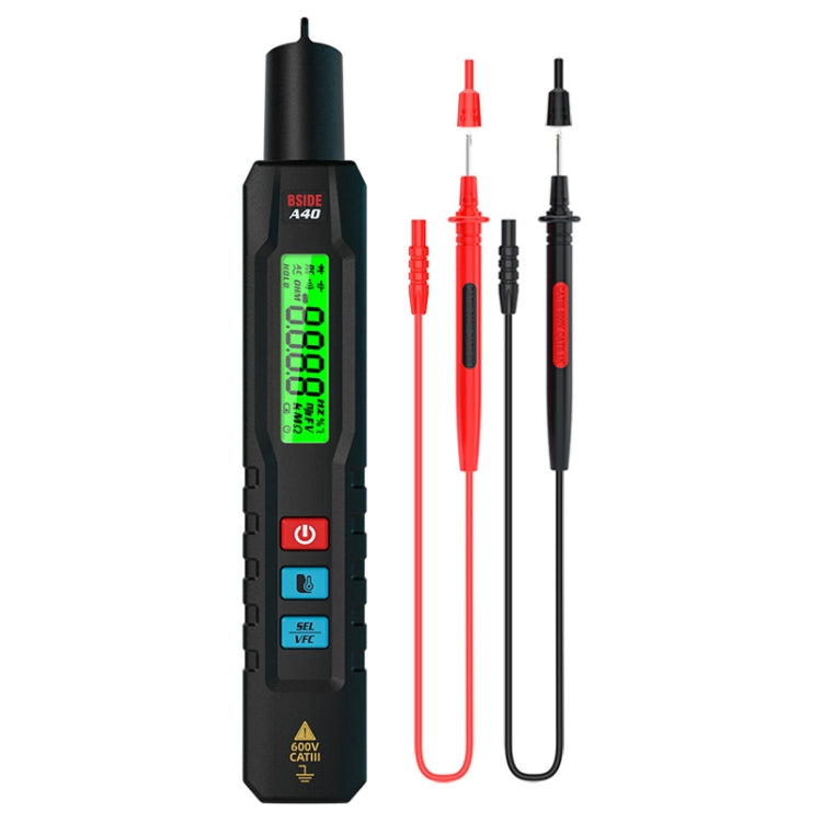 BSIDE A40 Termometro a infrarossi Tipo di penna elettrica Multimetro intelligente Tester di tensione inverter VFC, A40 BSIDE A40 Termometro a infrarossi Tipo di penna elettrica Multimetro intelligente Tester di tensione inverter VFC, A40
